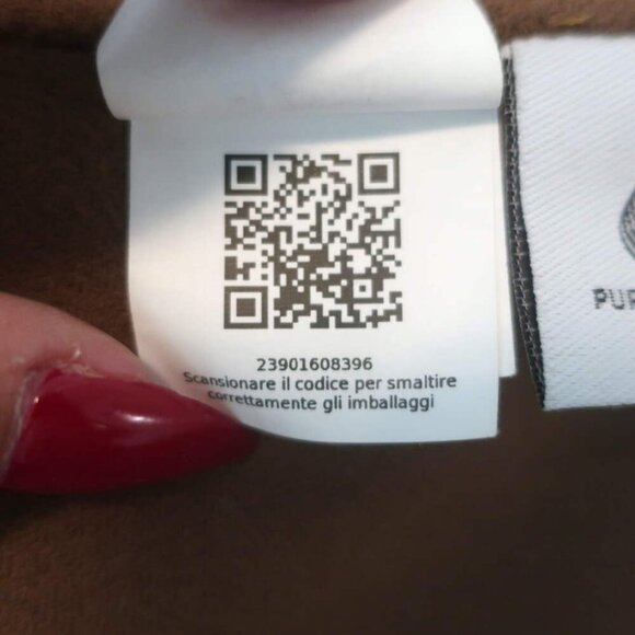 'S Max Mara Calla Belted Wrap Coat Brown Felted Wool Size US 4 - Picture 13 of 13